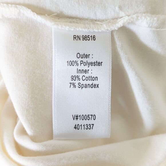 Coldwater Creek M Sequined Tank Top Shell Cream Tan Embellished Knit Stretch - Picture 8 of 9